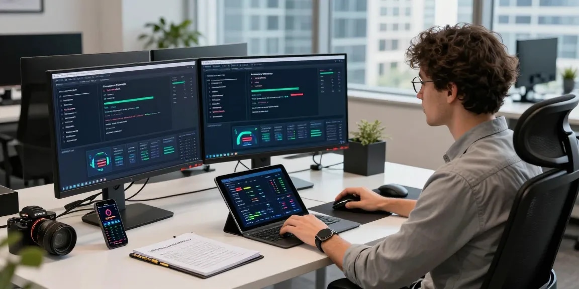 Bungee Exchange workspace showcasing a professional managing cross-chain transactions with advanced tech and market analytics.