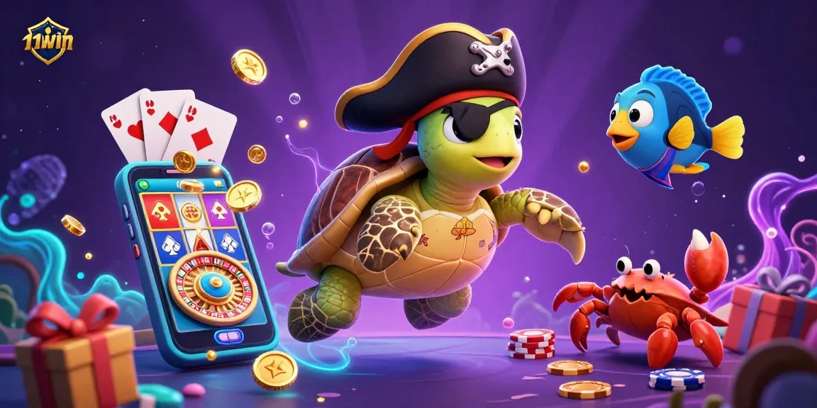 Experience thrilling gameplay with 11WIN as a pirate turtle embarks on an underwater treasure quest.