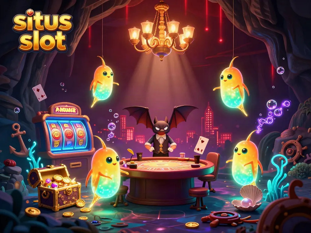 Sites slot thrive in a vibrant casino illuminated by glowworms, showcasing wild jackpots and exciting gameplay.