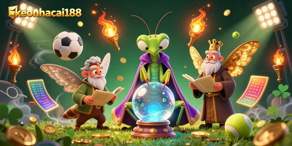 Engage in sports betting with keonhacai188, featuring vibrant characters and dynamic sports elements.