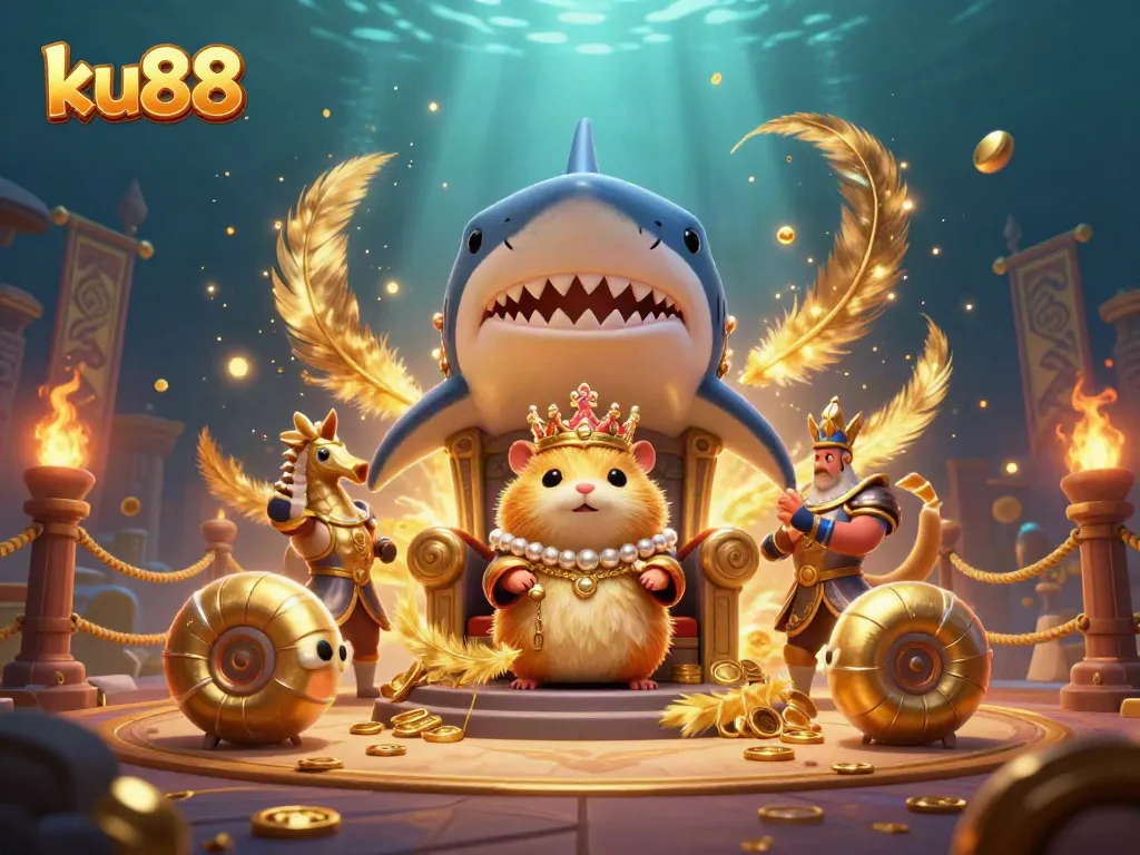 Engage in thrilling betting adventures at ku88, featuring dynamic characters in an underwater casino setting.