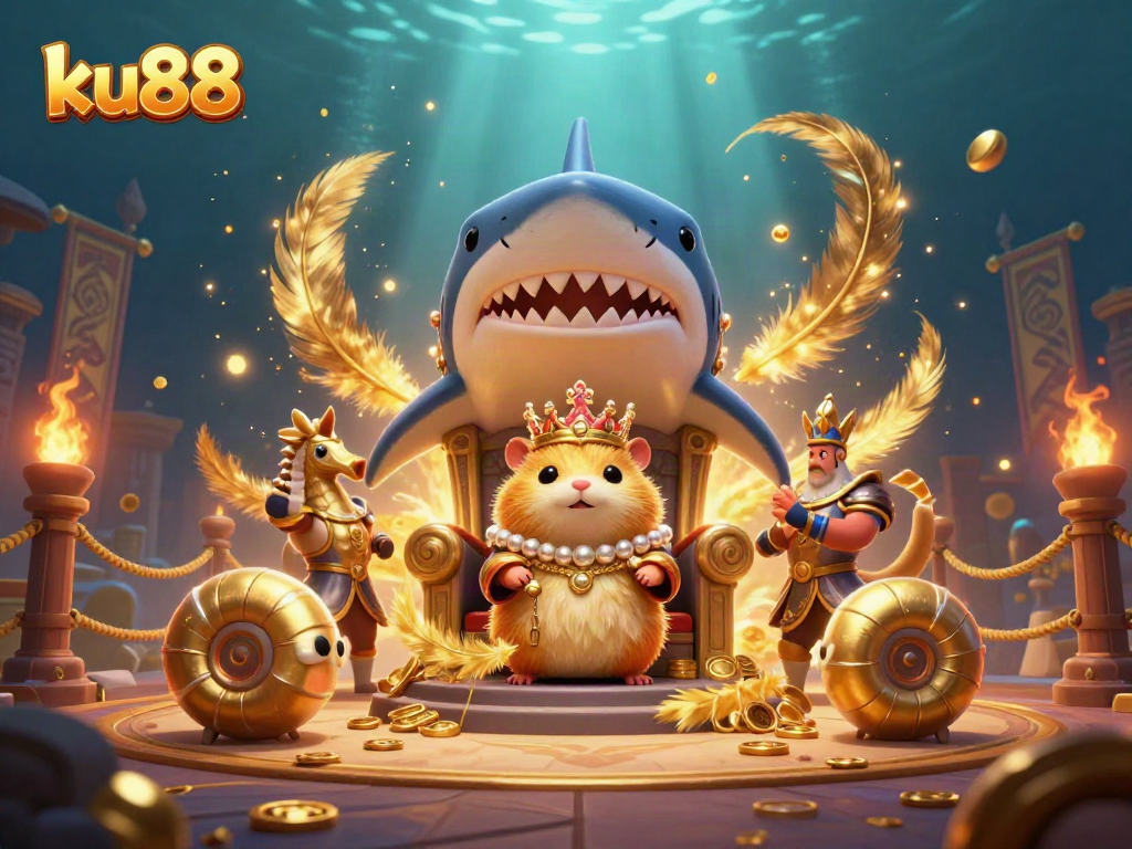 Engage in thrilling betting adventures at ku88, featuring dynamic characters in an underwater casino setting.